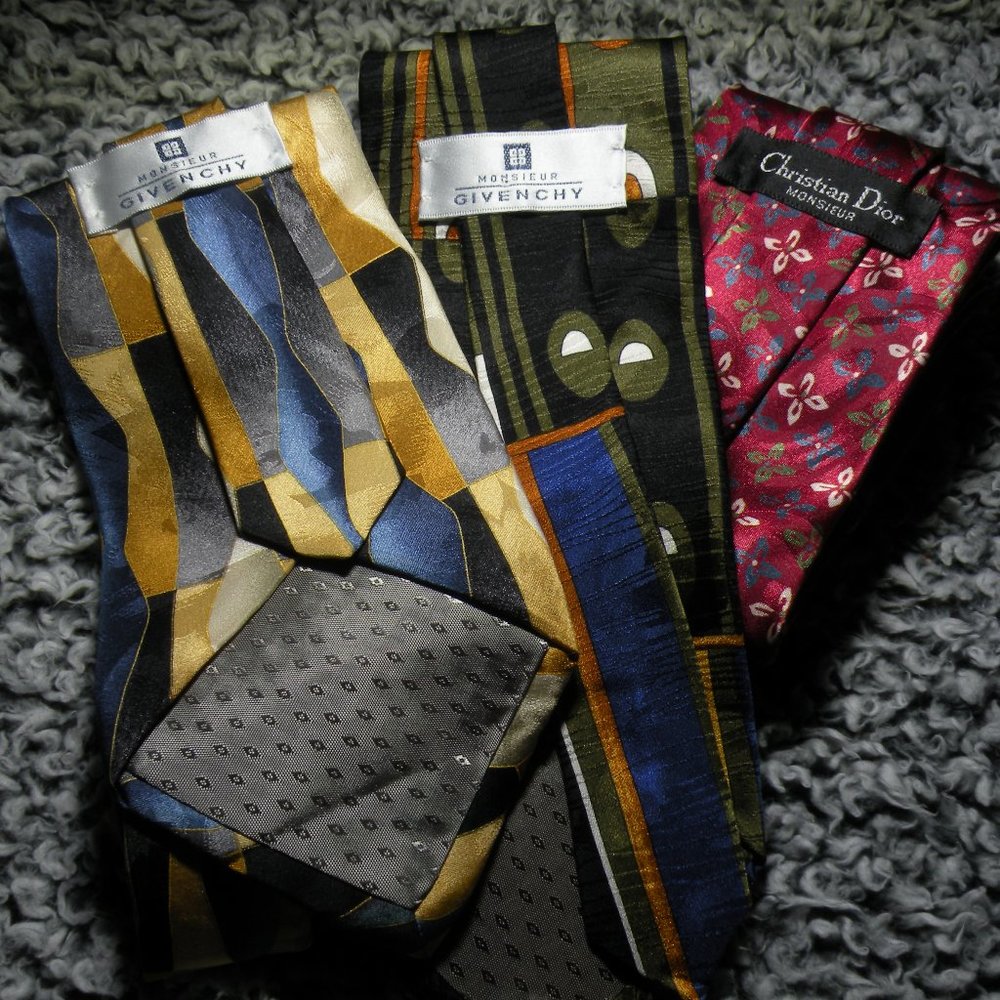 Givenchy Monsieur Christian Dior 100% Silk Vintage